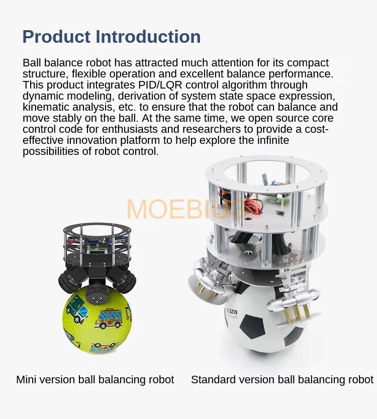 Ballbot STM32 Ball Balance Robot PID LQR App Regolazione dei parametri e modulo gruppo ruota Open Source