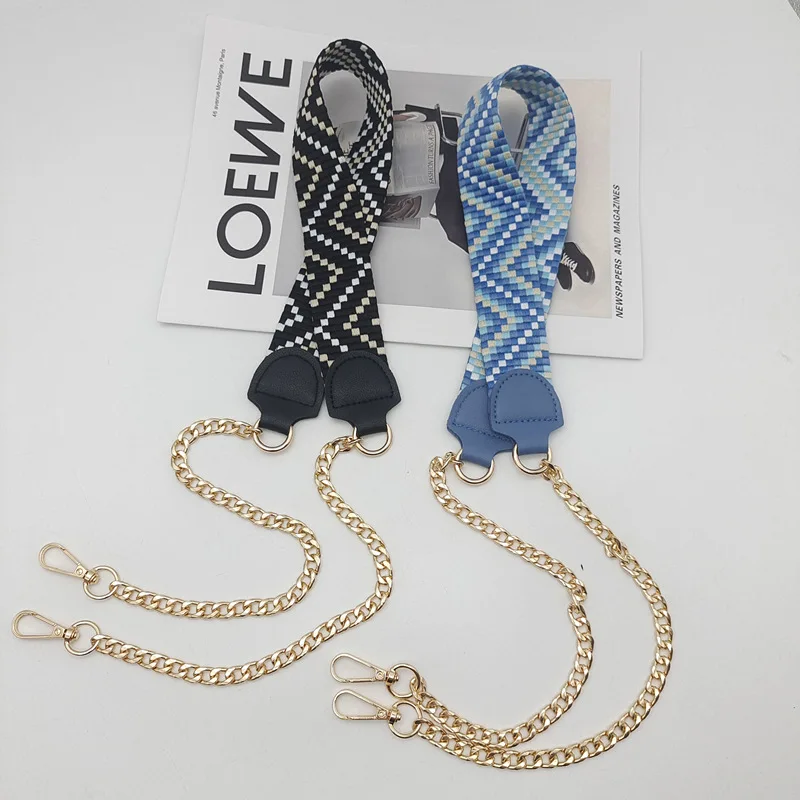 

Новый плечевой ремень с цепочкой для сумки, вмещает диагональю. Аксессуары для сумки. Широкий плечевой ремень. Сменный плечевой ремень с длинной цепочкой.