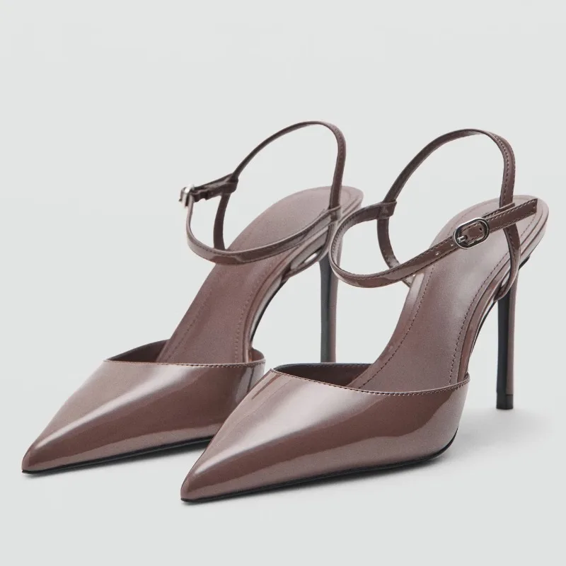 

Elegant Ankle Strap Heeled Sandals Women Summer Sexy Pointed Toe Stiletto Heels for Ladies Fashion Slingback Party Dress Shoes