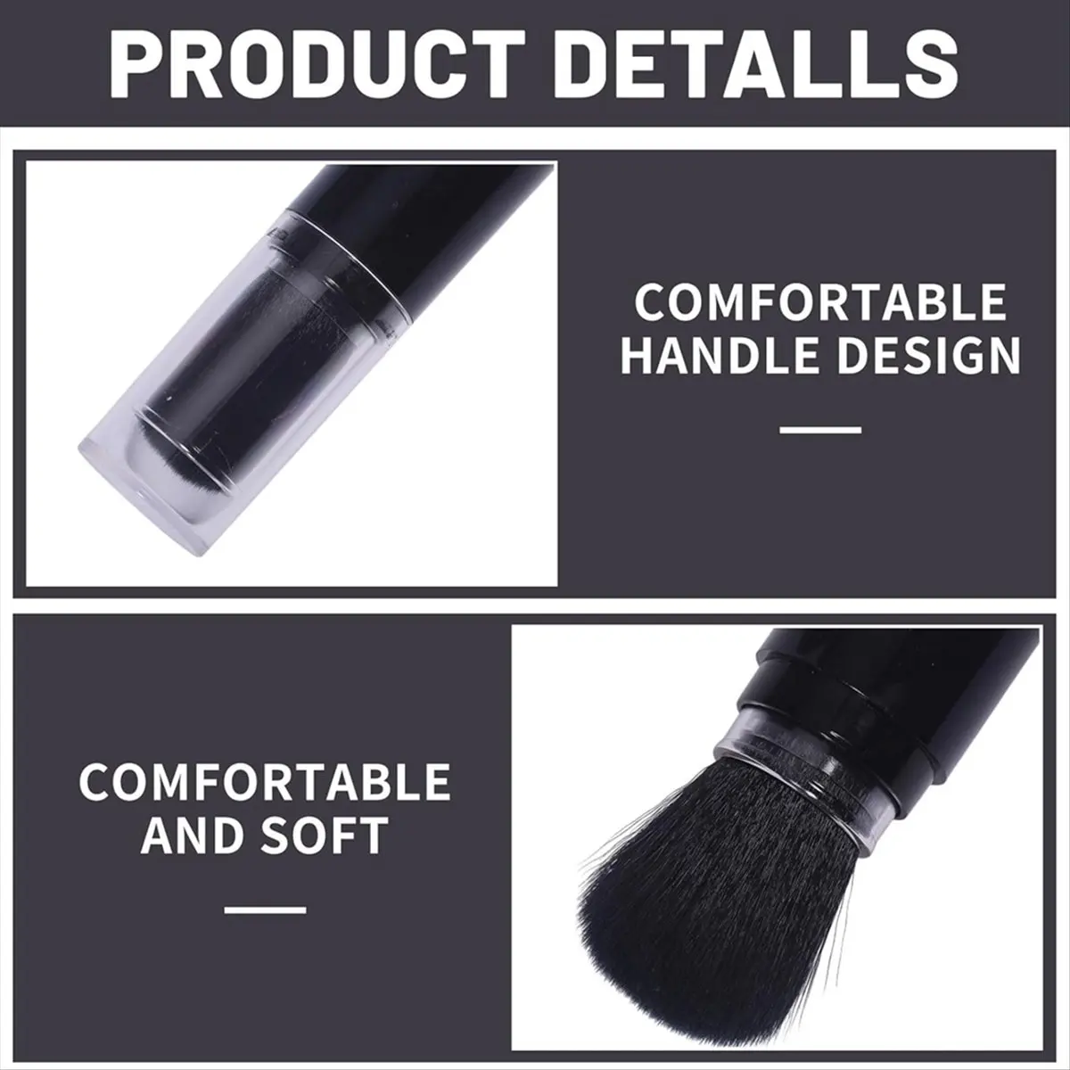 PROMOTION!2Pcs Embossing Powder Brushes Retractable Applicator Tool Craft Painting Powder Brush Soft Bristles Handle Tool