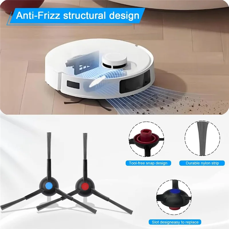 JDZD لـ Ecovacs Deebot T30 Omni، T30 Pro Omni، T30 Max مكنسة كهربائية فرشاة جانبية رئيسية قطع غيار فلتر Hepa