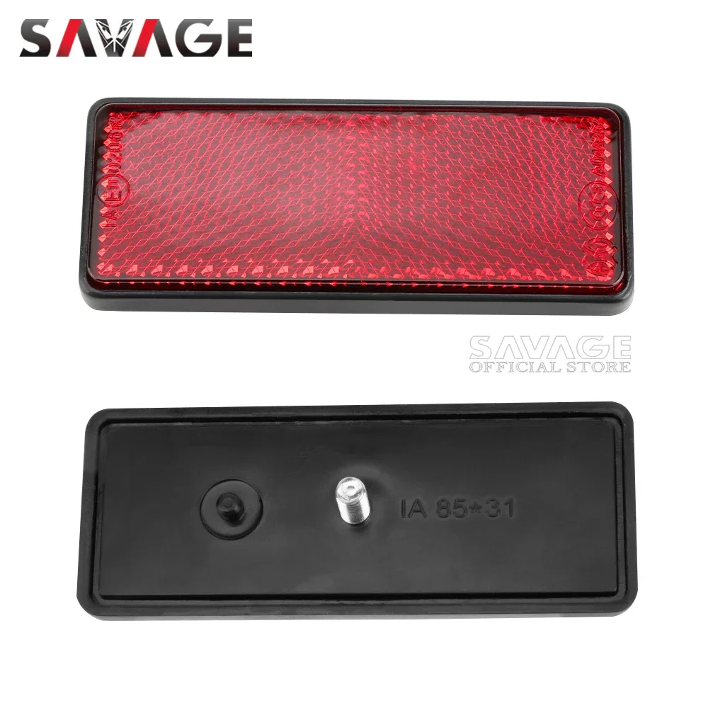 Motorcycle Universal Safety Warning Reflector Scooter Street Bike Rear Reflective Tape Plate License Plate Holder Fender Mount