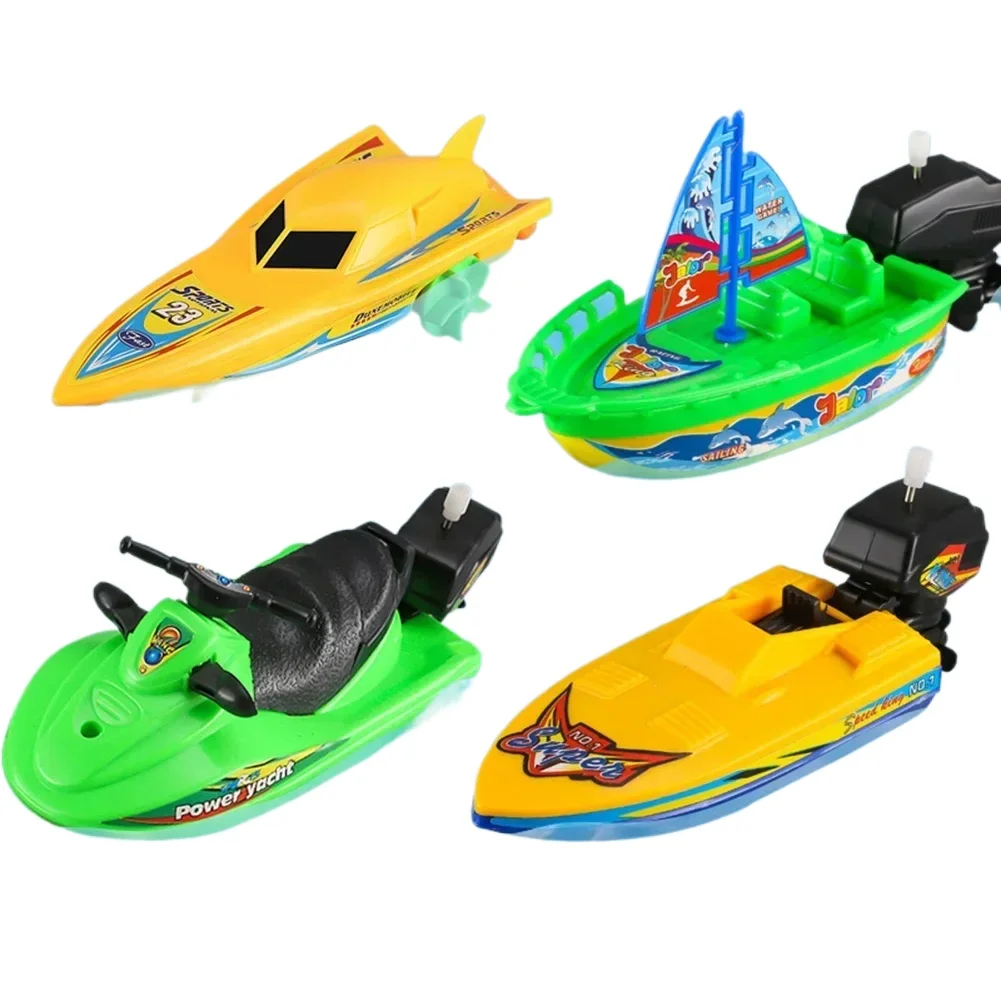 Wind-Up Clockwork Bath Toys for Kids Colorful Floating Speed Boat for Pool and Bathtub Fun for Endless Aquatic Adventures