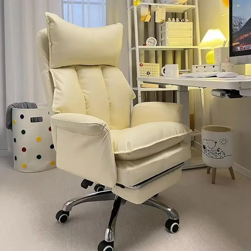 Household lazy sofa chair for girls, comfortable and sedentary reclining office chair