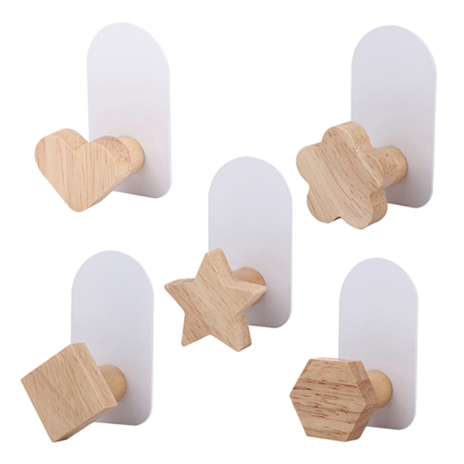 Wooden Bathroom Towel Hooks Strong Bearing Load Handbag Hooks Gift for Housewarming Birthday