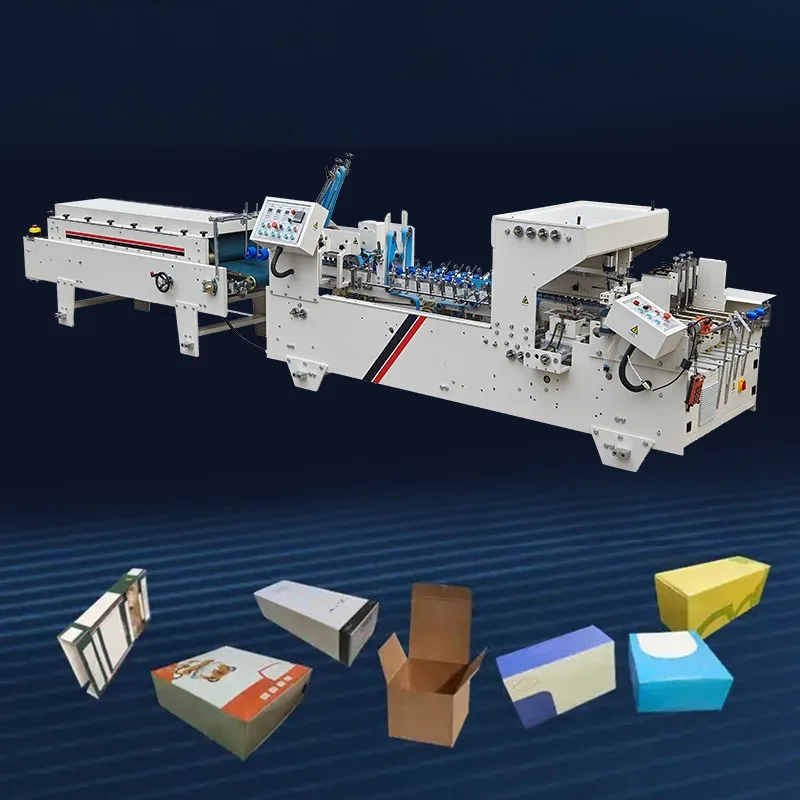 Large Assortment Automatic Rigid Confectionery Box Corner Pasting Machine Low Price Carton Pasting Machine Forming Making Machin