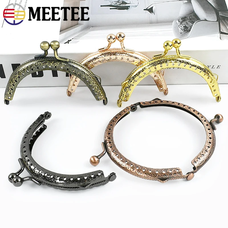 

2/5Pcs 85mm Metal Bag Handles Semicircle Purse Frame for Women Handbag Wallet Handle Kiss Clasp Bag Buckle Brackets Accessories