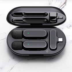 Wireless HD Radio Live Microphone Noise Cancel Dual Mic 20 Meters for Mobile Phone Tiktok Short Video Recording