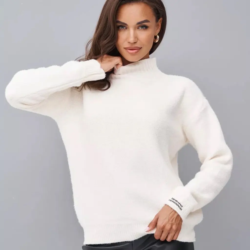 

Women's Half Turtleneck Pullover Knitwear Autumn Winter European American Style Innerwear by
