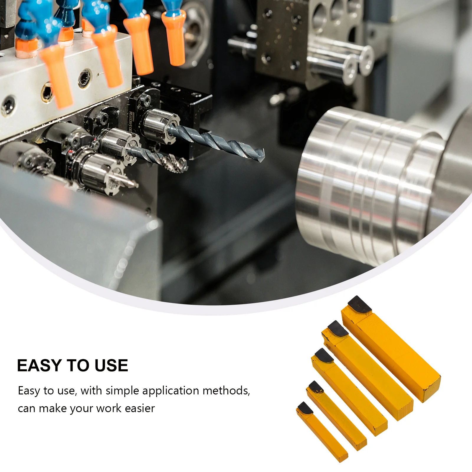 1Set di utensili per tornitura in metallo duro Set di frese per tornio per brasatura durevole Set di punte per tornio in metallo ad alta resistenza all'usura e alle alte temperature Saldatura pratica