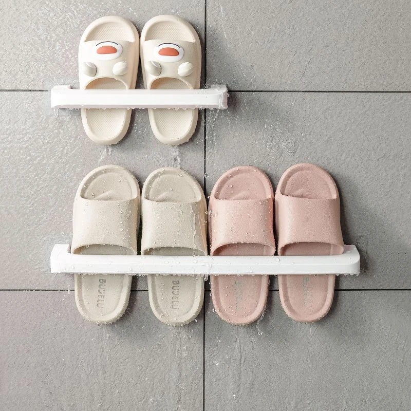 

Nordic Simple Bathroom Slipper Rack Hangers Non Perforated Washroom Storage Rack Bedroom Shoe Storage Toilet Drainage Hanger