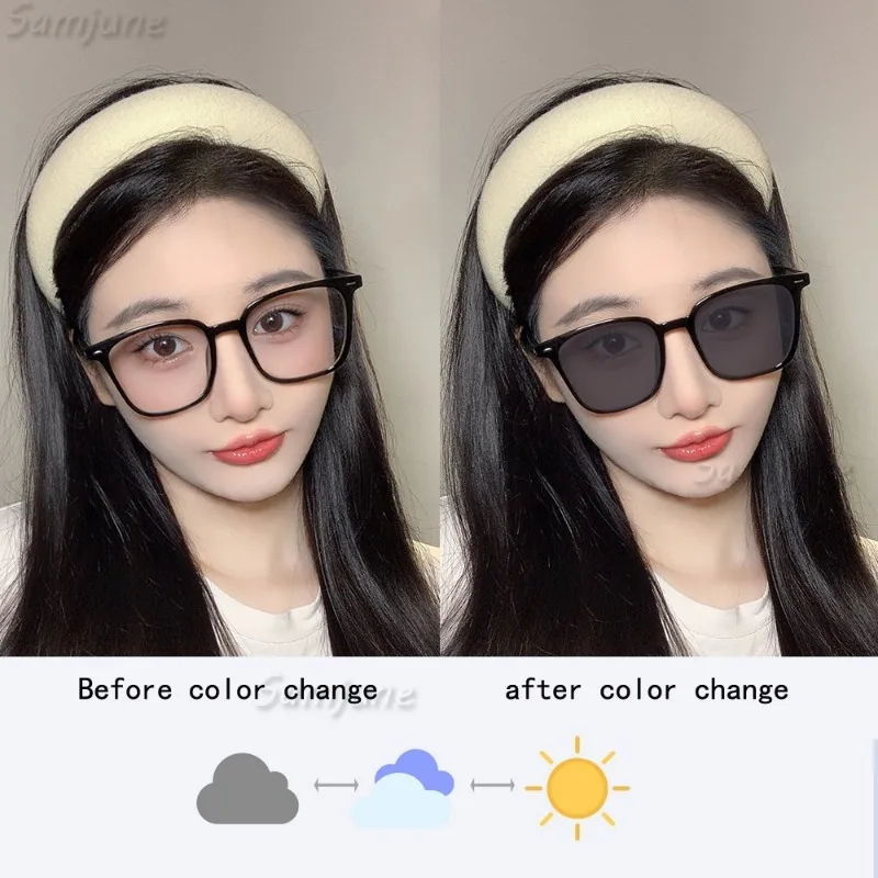 Anti Radiation Photochromic Eye Glasses for Women Men Replaceable Lens Eyeglasses Frames Glass Ray Eyewear