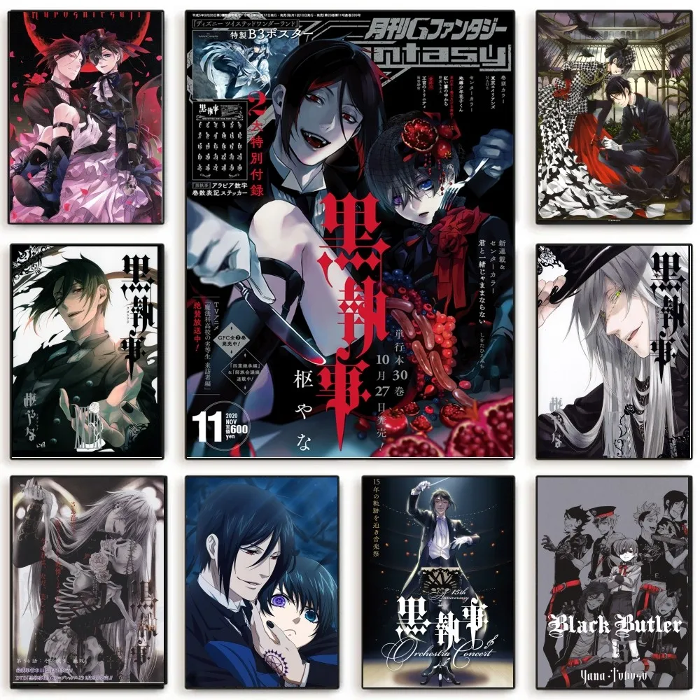 Anime Black Butler Posters Stickers Living Room Bedroom Entrance Cafe Wall Art Decoration Painting Room Home Decor