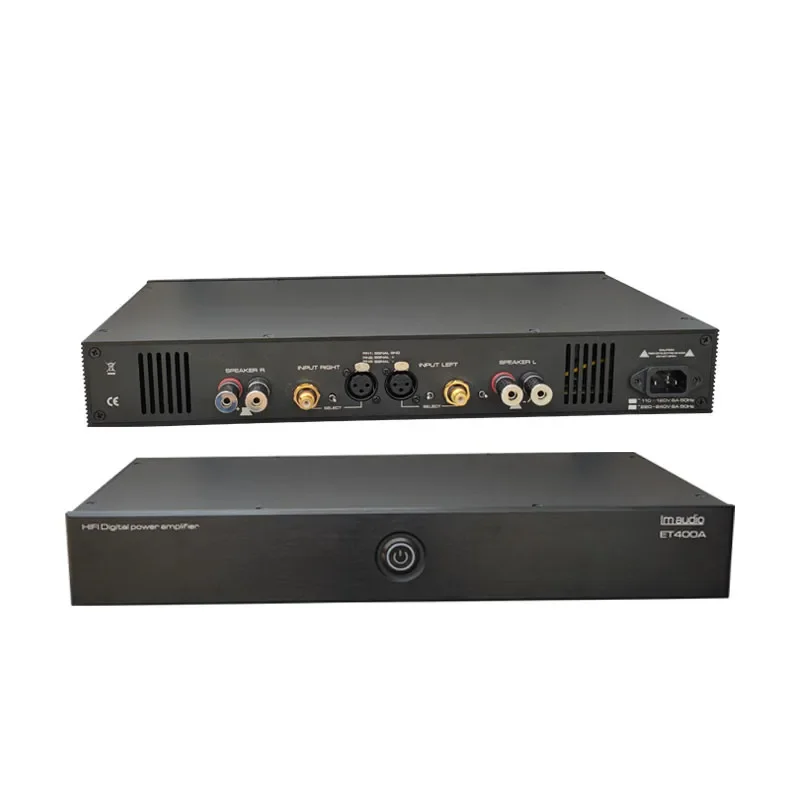 QC-01 Copy Class D Digital Power Amplifier Pure HIFI AMP Hypex MIN400A With Volume 350W*2 4ohm 200w*2 8ohm SNR 122dB