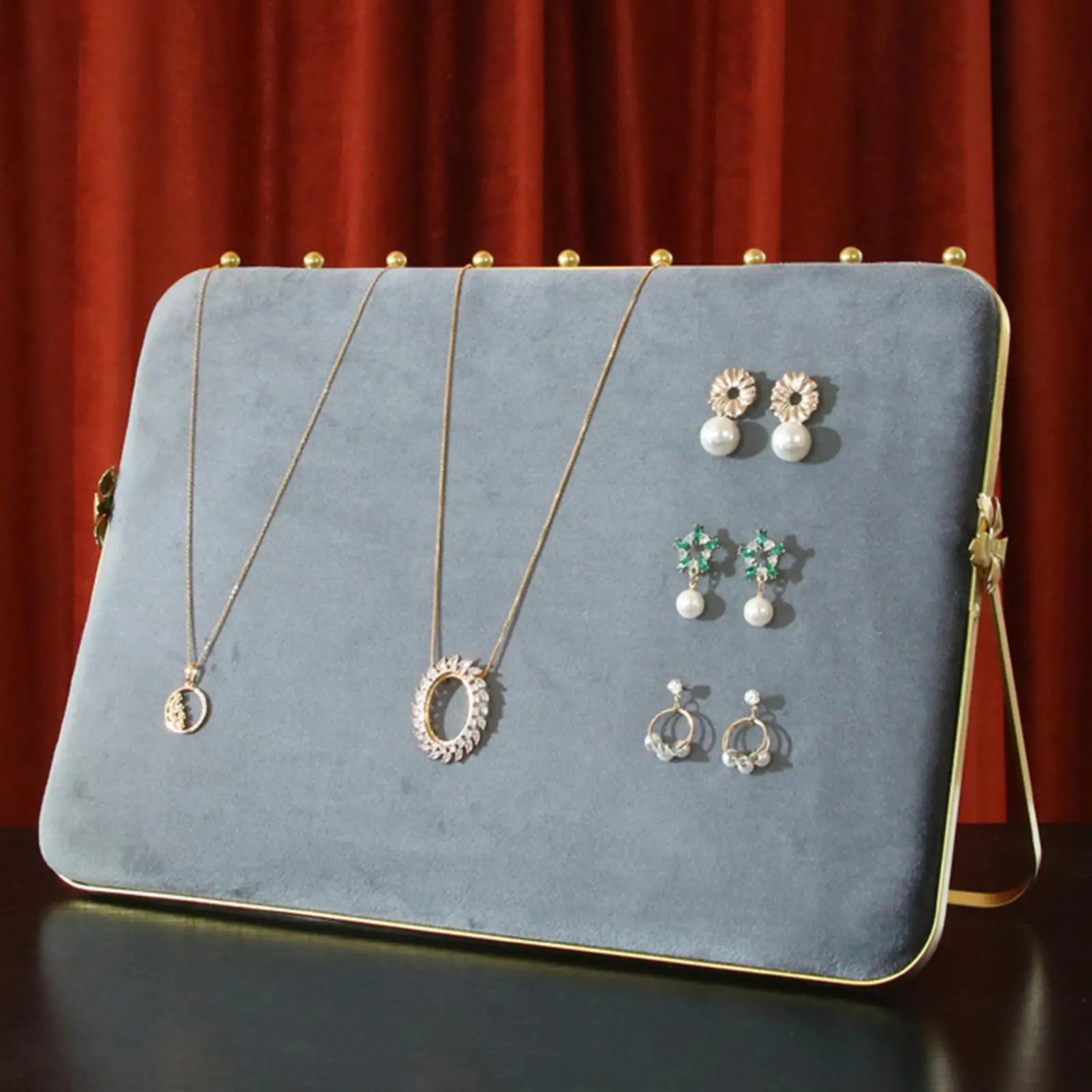 

Многофункциональная подставка для демонстрации ожерелья, серег, ювелирных изделий серого цвета для женщин и девушек, настольный держатель для демонстрации, стойка