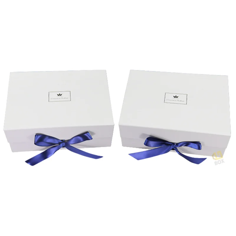 Custom High End Luxury Custom Carton Boxes Foldable Ribbon Cardboard Gift Paper Box With Magnetic Box