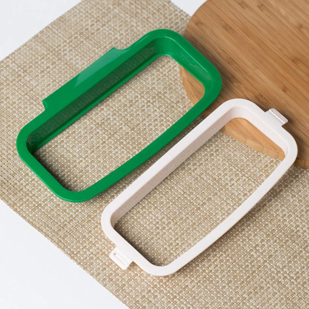 Soporte para bolsa de basura, estante para basura reutilizable, soporte para bolsa de basura portátil a prueba de agua para cocina debajo del fregadero, cubo de basura, bolsa de comestibles