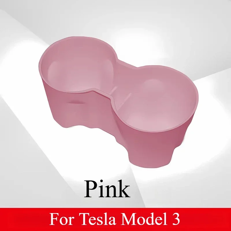 

For Tesla Model 3 Water Cup Pad Silicone Central Control Water Cup Holder Limiter Beverage Storage Automobiles Accessories