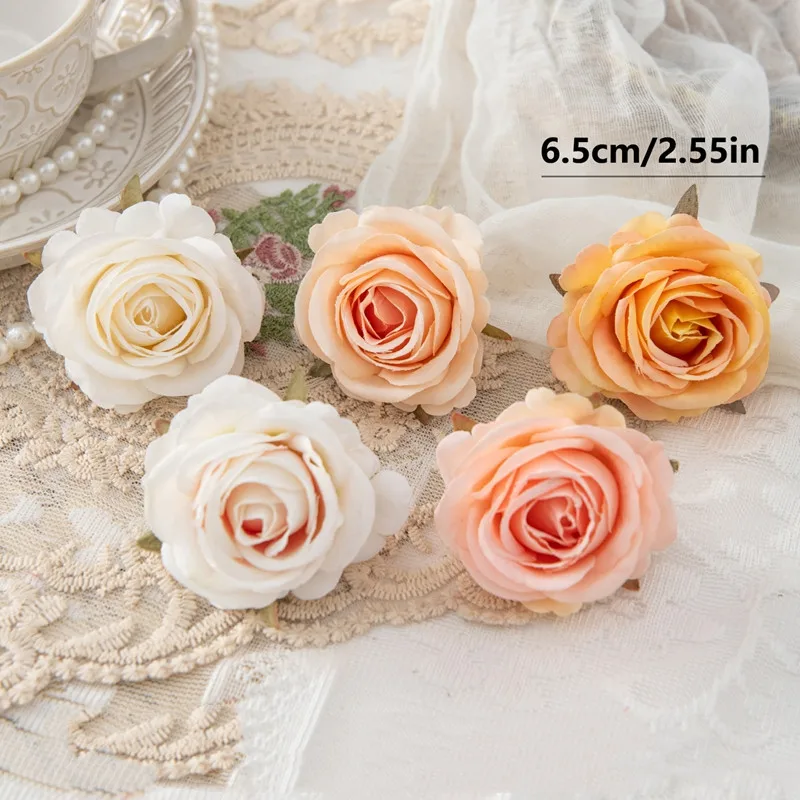 50/100 Stück Künstliche Blumen Flanell-Rosen Seidenblumen für Heimdekoration, Tischdekoration, Kränze, Hochzeits- und Brautornamente, Kopfschmuck, DIY-Geschenkbox-Requisiten – Detail 7