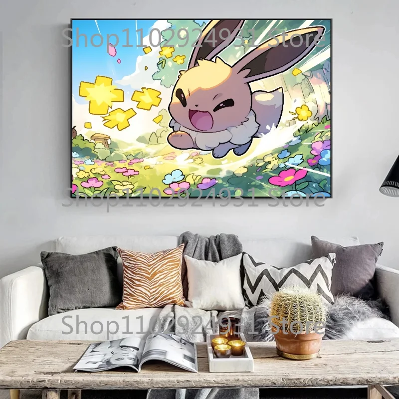 Pokemon Poster Anime Bulbasaur Eevee Peripherie moderne hochwertige Kunst Raum dekoration Leinwand Malerei Wand Kinder Geschenk