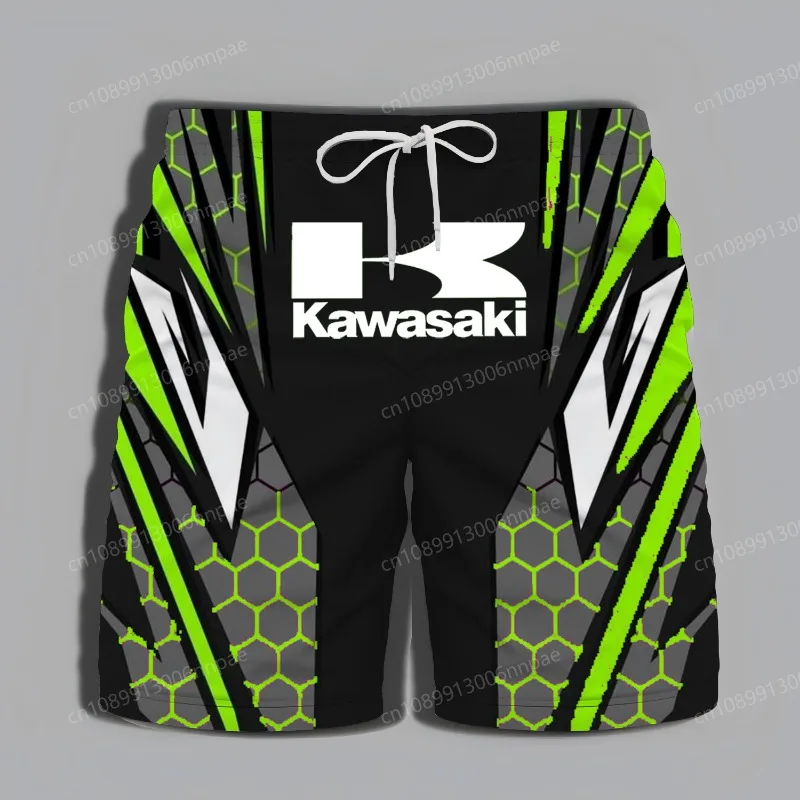 Summer Men's Clothing 2025 New Kawasaki Pattern Fashionable And Comfortable Sports Shorts, Men High-quality Beach Pants Suitable - Image 5