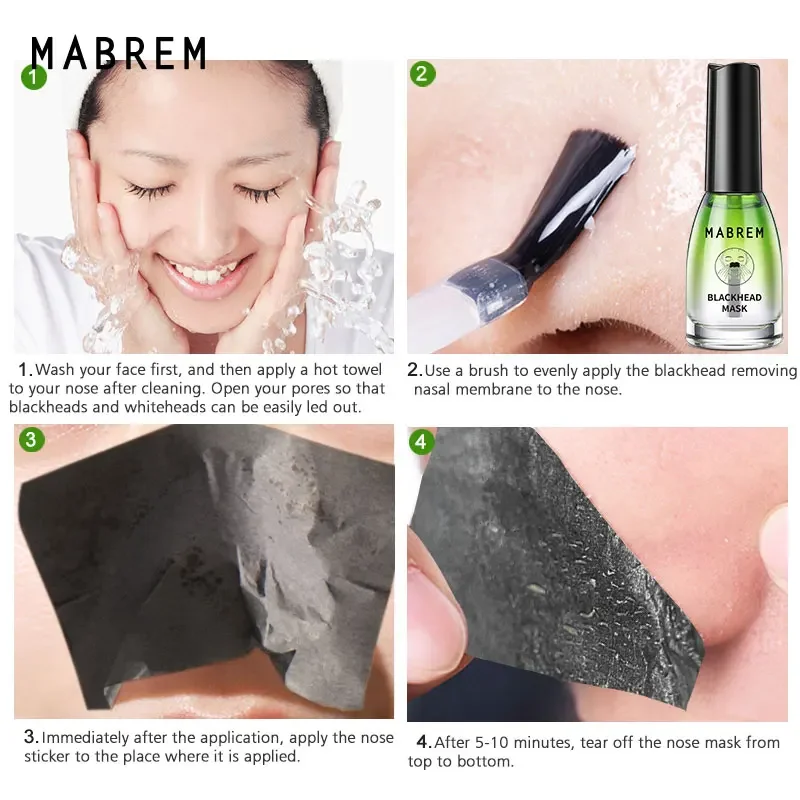 1 Stuks Peeling Acne Behandeling Diep Reinigingsmasker Olie Controle Neus Mee-Eter Verwijderaar Gezicht Neus Masker Porie Strip Zwart Masker