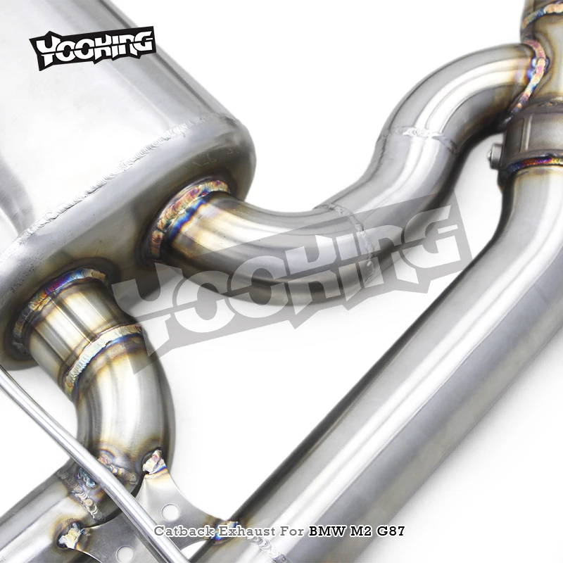 OBM Wholesale Catback For BMW M2 G87 2023 Engine Single Equal Length Midpipe With Brace Valvetronic Catback Exhaust Pipes