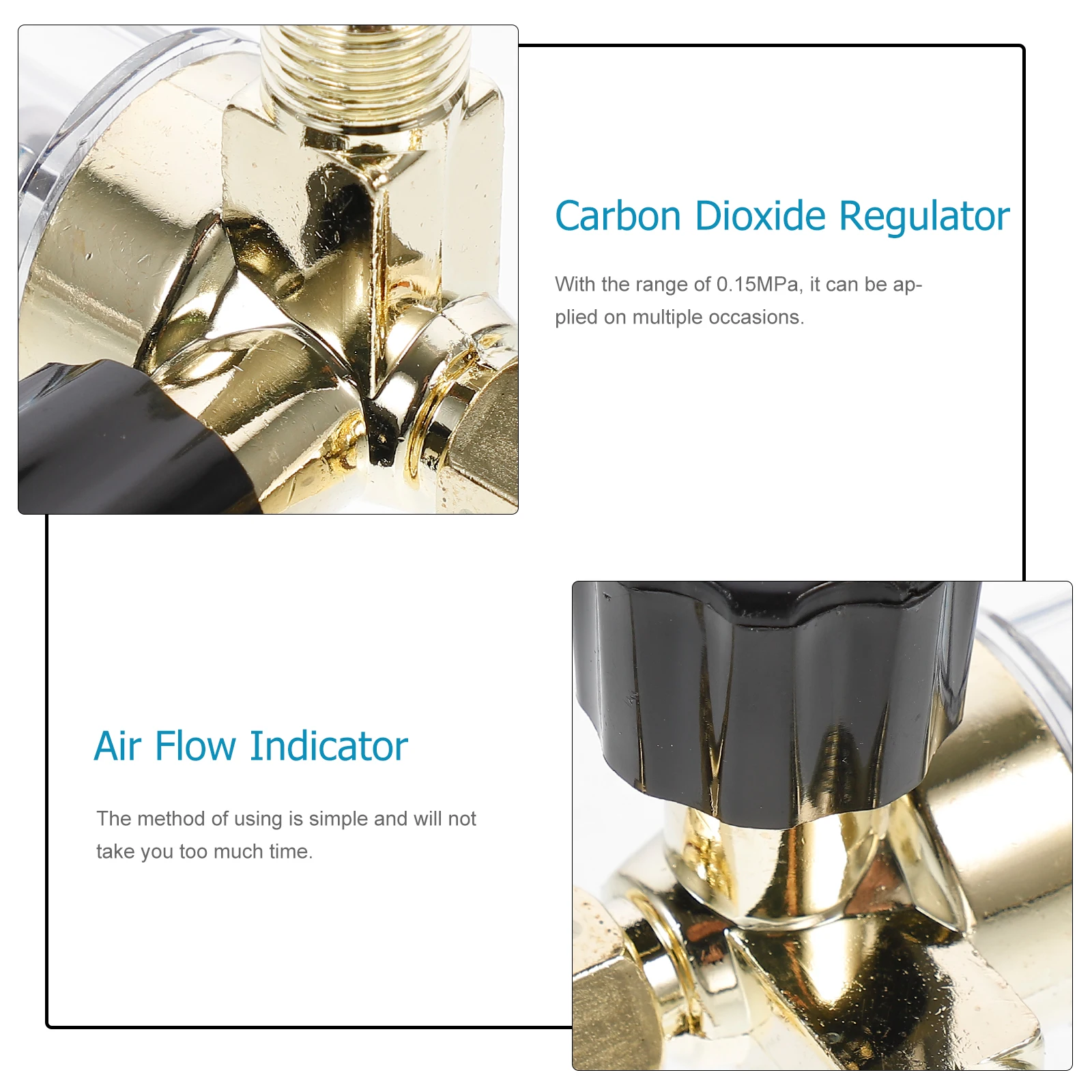 

Flowmeter Regulator Carbon Dioxide Indicator Argon Pressure Gauge 0 15MPa Material Practical Carbon Dioxide Flow Indicator
