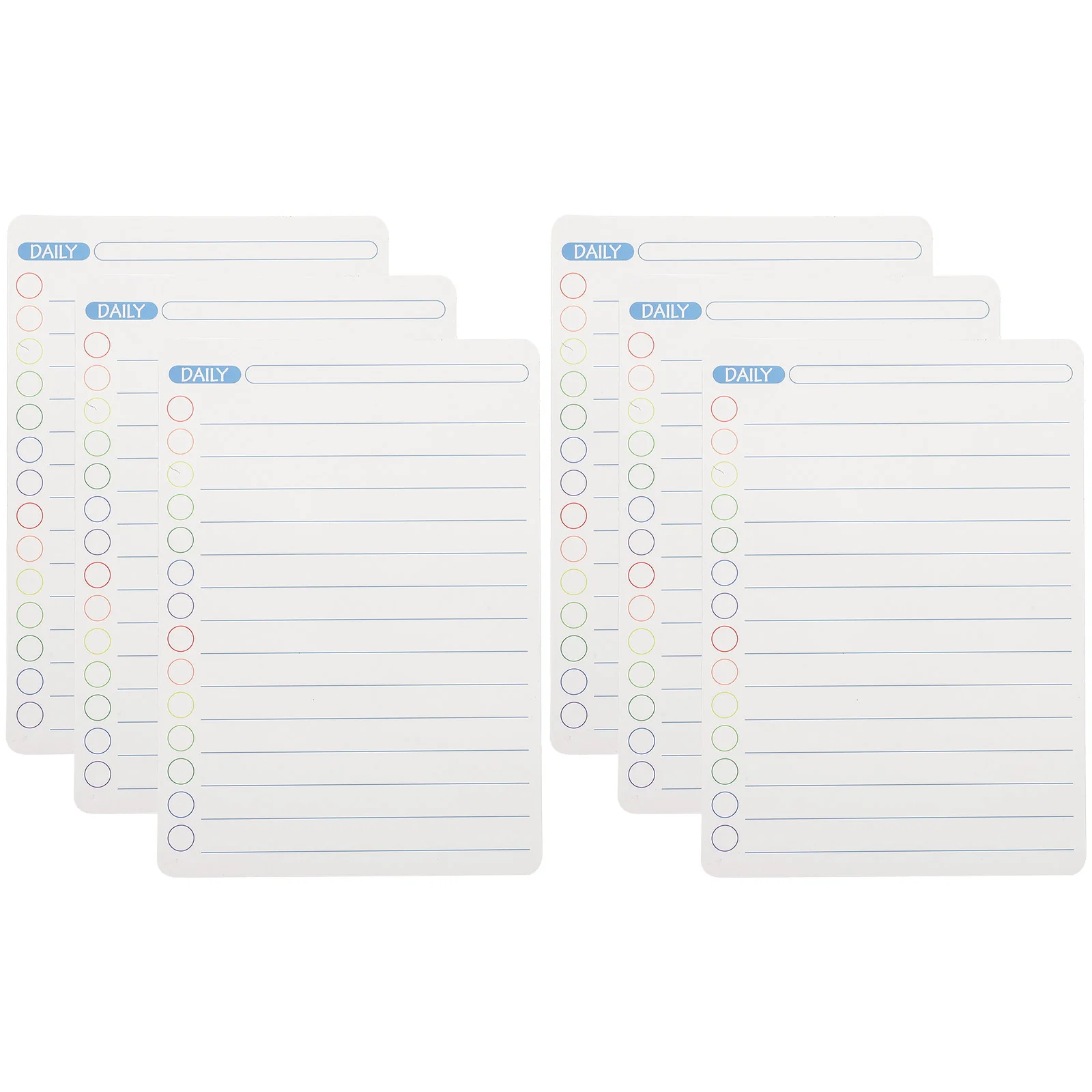 6 Pcs Magnetic Notepads for Refrigerator Daily Schedule Whiteboard Fridge Dry Erase Force Chart Soft Work