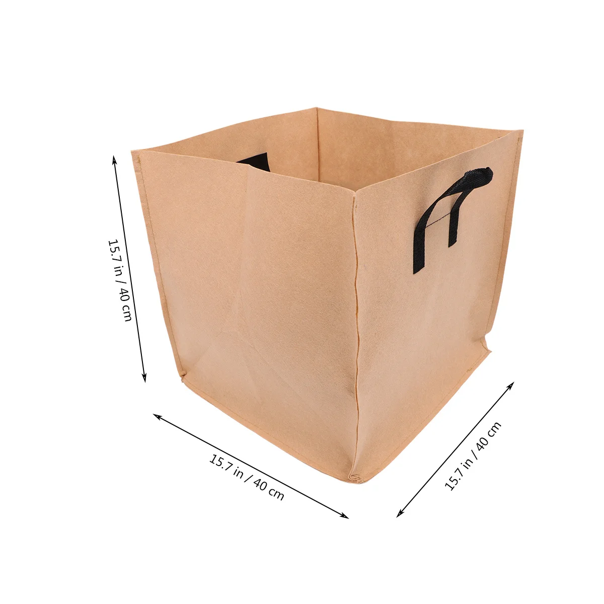 

Planting Bag 16 Gallon Thickened Non-Woven Fabric Square Grow Bag 40X40X40 For Vegetables Sweet Potato Windproof Rainproof