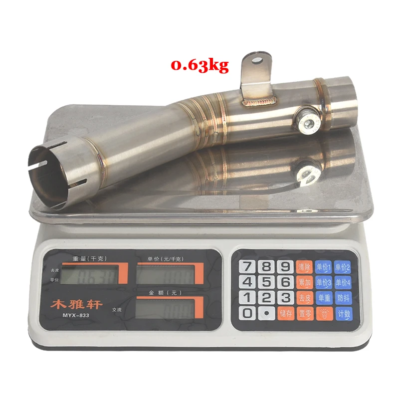 

Slip On Motorcycle Exhaust Stainless Steel Middle Link Pipe Connecting Muffler For kawasaki Ninja ZX6R ZX-6R 636 ZX 6R 2023 2024