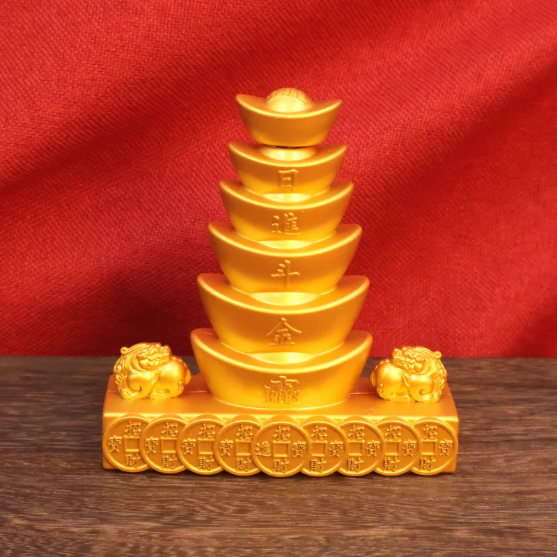 

Fortune-Attracting Wealthy Yuanbao Rotating Ornament Sand Gold Color Entrance Cashier Desk Ornament Wealth-Attracting Good Luck