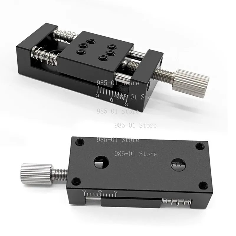 20x20MM Micro Manual Linear Stage, X Axis Precision Sliding Table with 10MM Stroke Fine Tuning