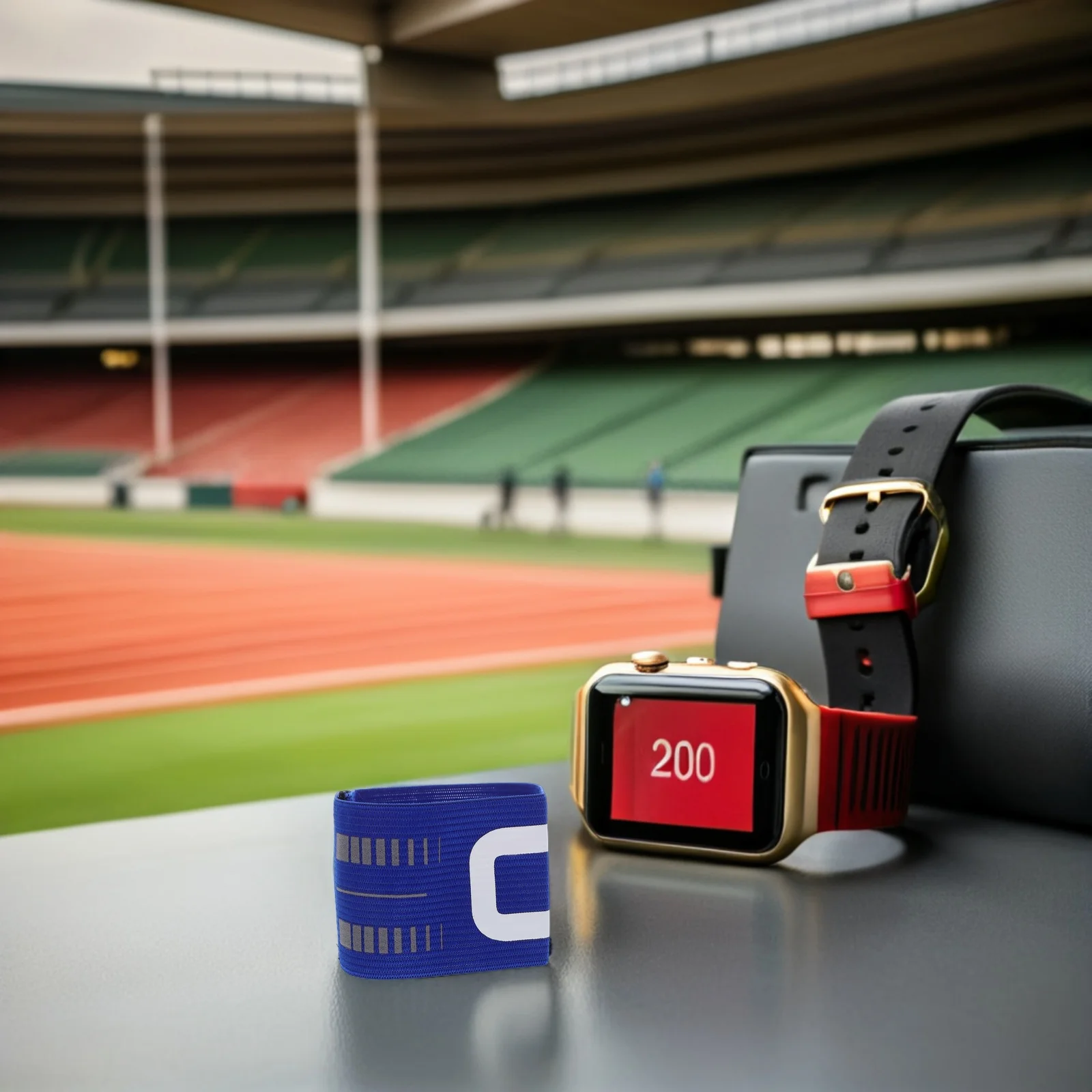 Adjustable Elastic Football Soccer Captain Armband Lightweight Breathable Sports Leader Band for Adults Captain's Armband