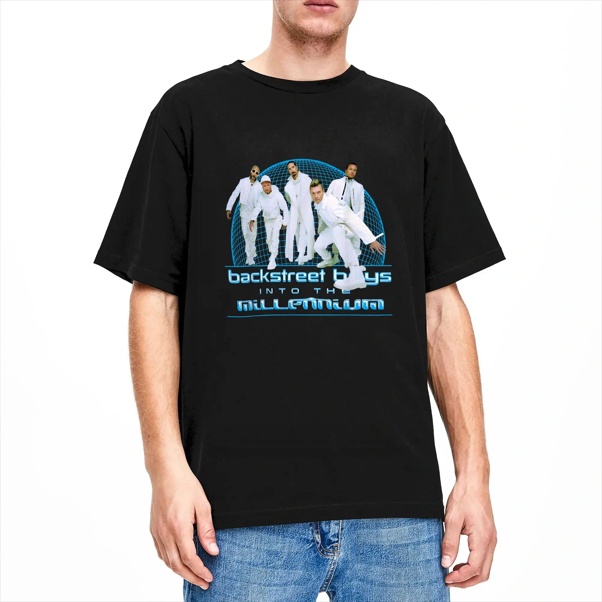 Backstreets Boy T-Shirts für Herren, Baumwolle, neuartige T-Shirts, Rundhalsausschnitt, Into The Millennium Tees, kurzärmelige Kleidung, 4XL 5XL – Detail 5
