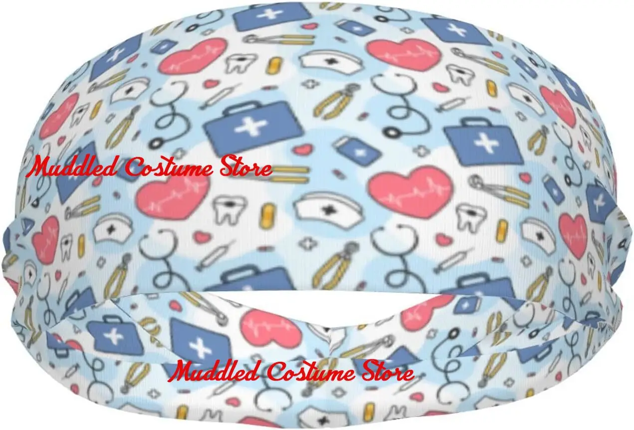 

Инструменты для зубов стоматолога, спортивные повязки на голову, повязки на голову, поглощающие пот повязки на голову, подходят для бега, йоги, фитнеса, футбола