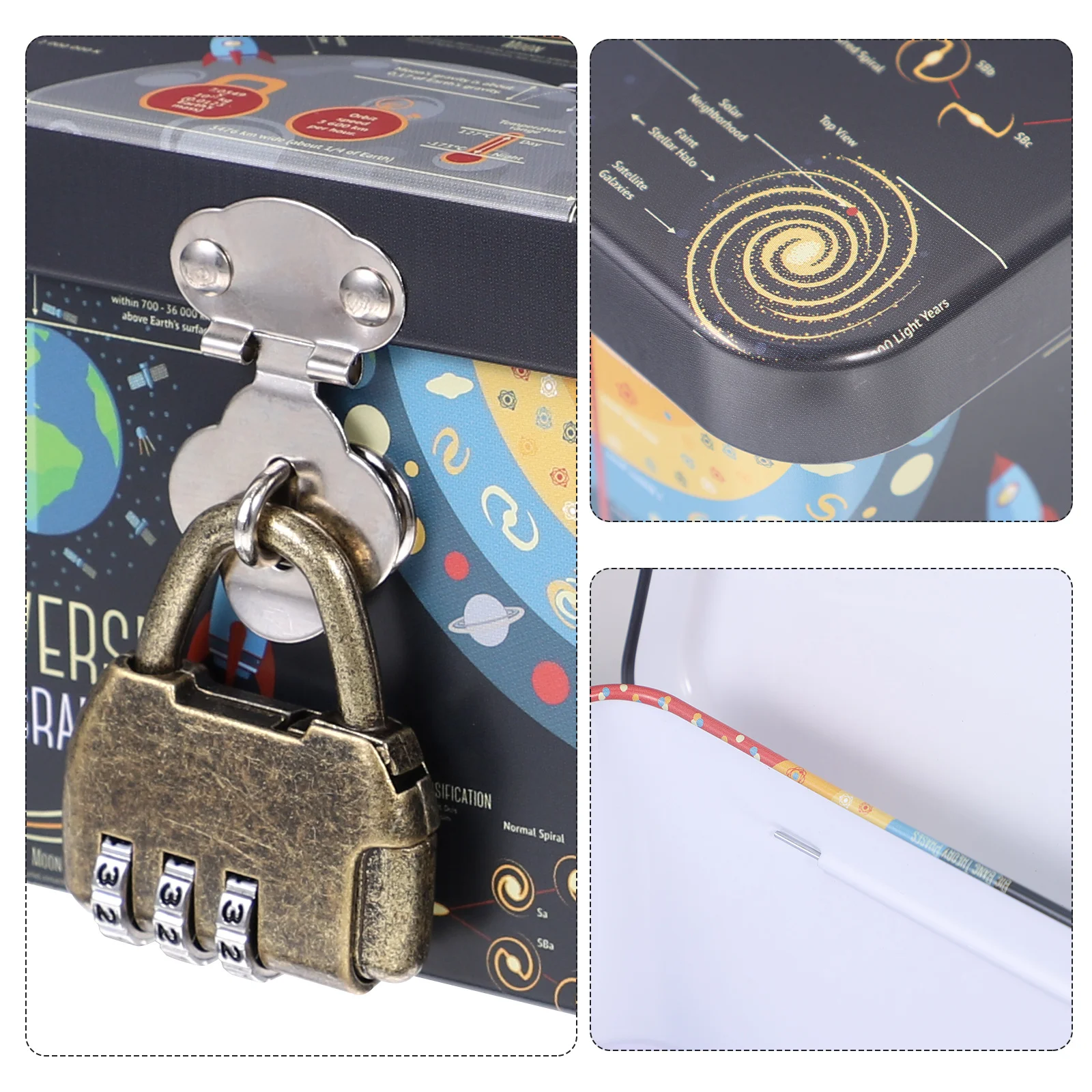 

Premium Iron Storage Box Decorative Jewelry Organizer Multipurpose Desktop Adornment Vintage Treasure Container