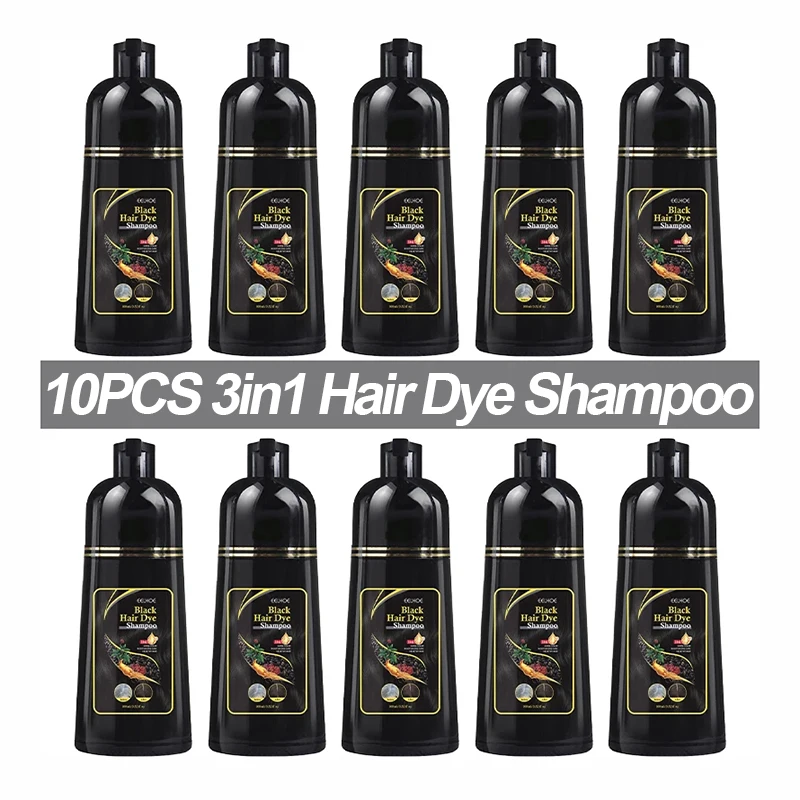 

3in1 Hair Dye Shampoo for Gray Hair Polygonum Multiflorum Herbal Ingredients Natural Ginger Darkening Coloring Cover 100ml