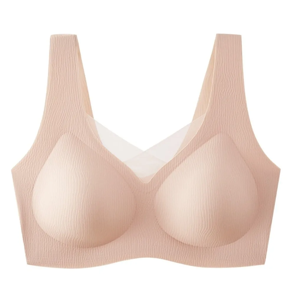 Traceless Wireless Deep V Bra Anti-sagging Shockproof Brassiere for Women Korean Fashion Solid Color Seamless Bra Girls Women