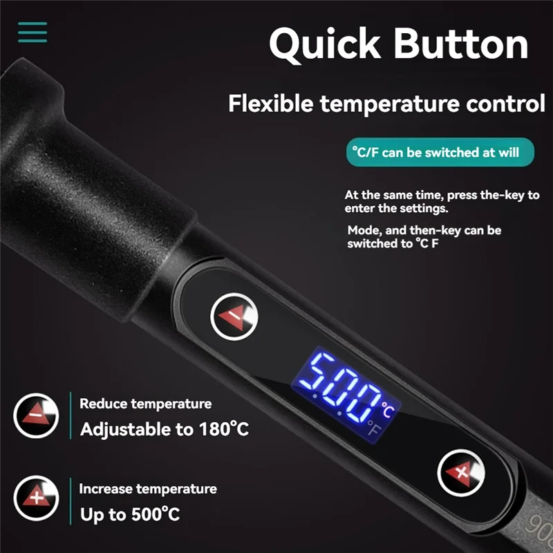 

ABGH-электрические паяльники с регулируемой температурой, сварочная паяльная станция, набор инструментов для ремонта наконечника карандаша, вилка европейского стандарта