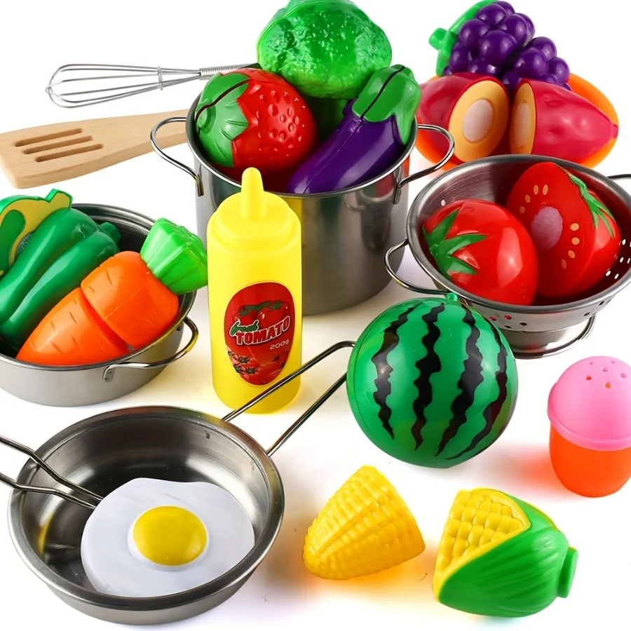 12pçs mini conjunto de brinquedos de cozinha de aço inoxidável para crianças, perfeito para cozinhar fingir, presentes de aniversário, conjuntos de cozimento