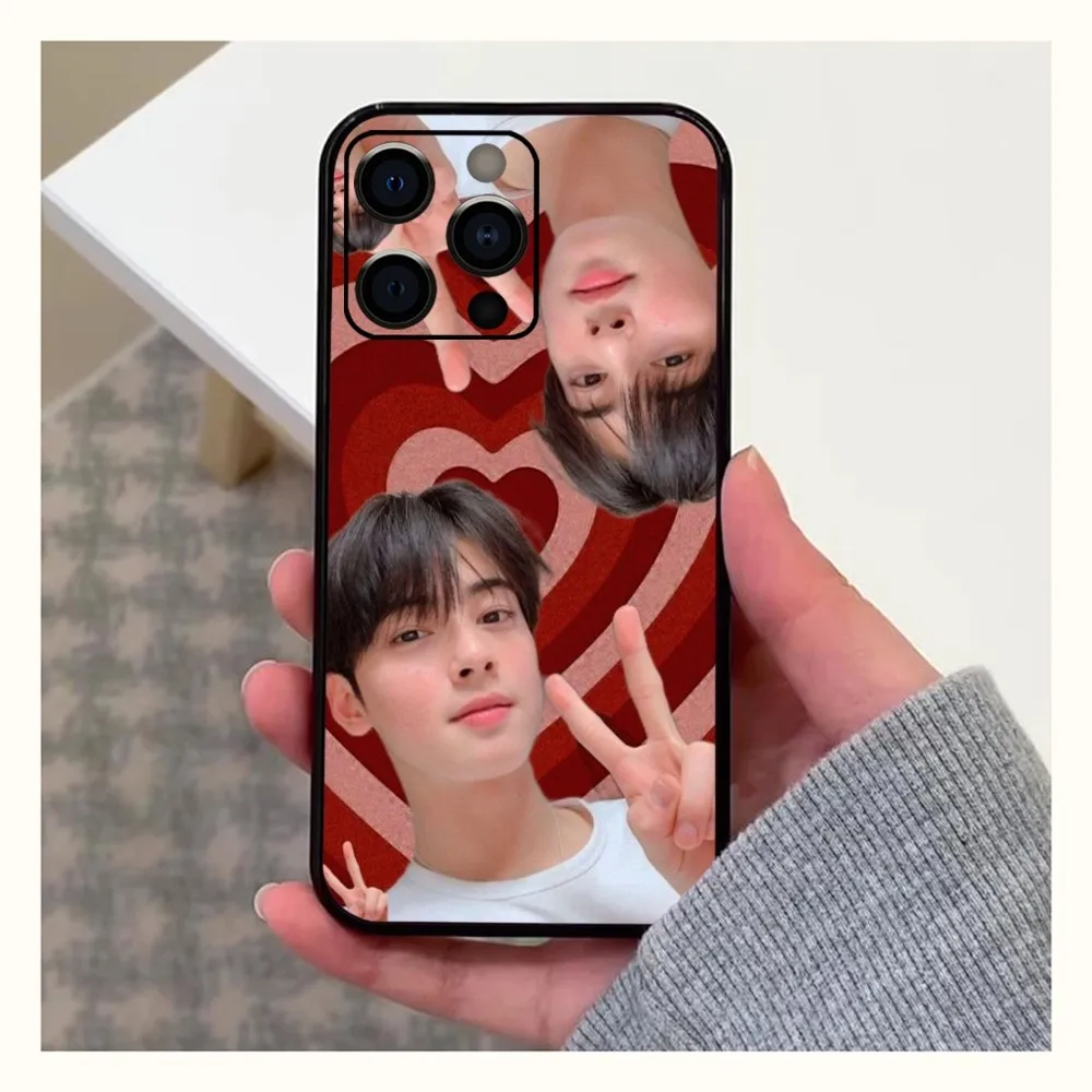 kpop Astro Cha Eun Woo  Phone Case For iPhone 11 12 13 Mini 13 14 15 Pro XS Max X 8 Plus SE XR Shell