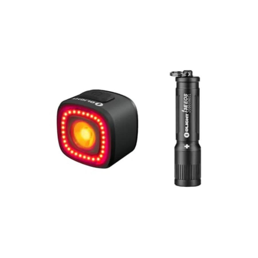 

RN 120 C Bike Lights 120 Lumens Tail Light USB Rechargeable Bike Break Light Bundle with i3E EOS PMMA TIR Lens AAA EDC Flashlig