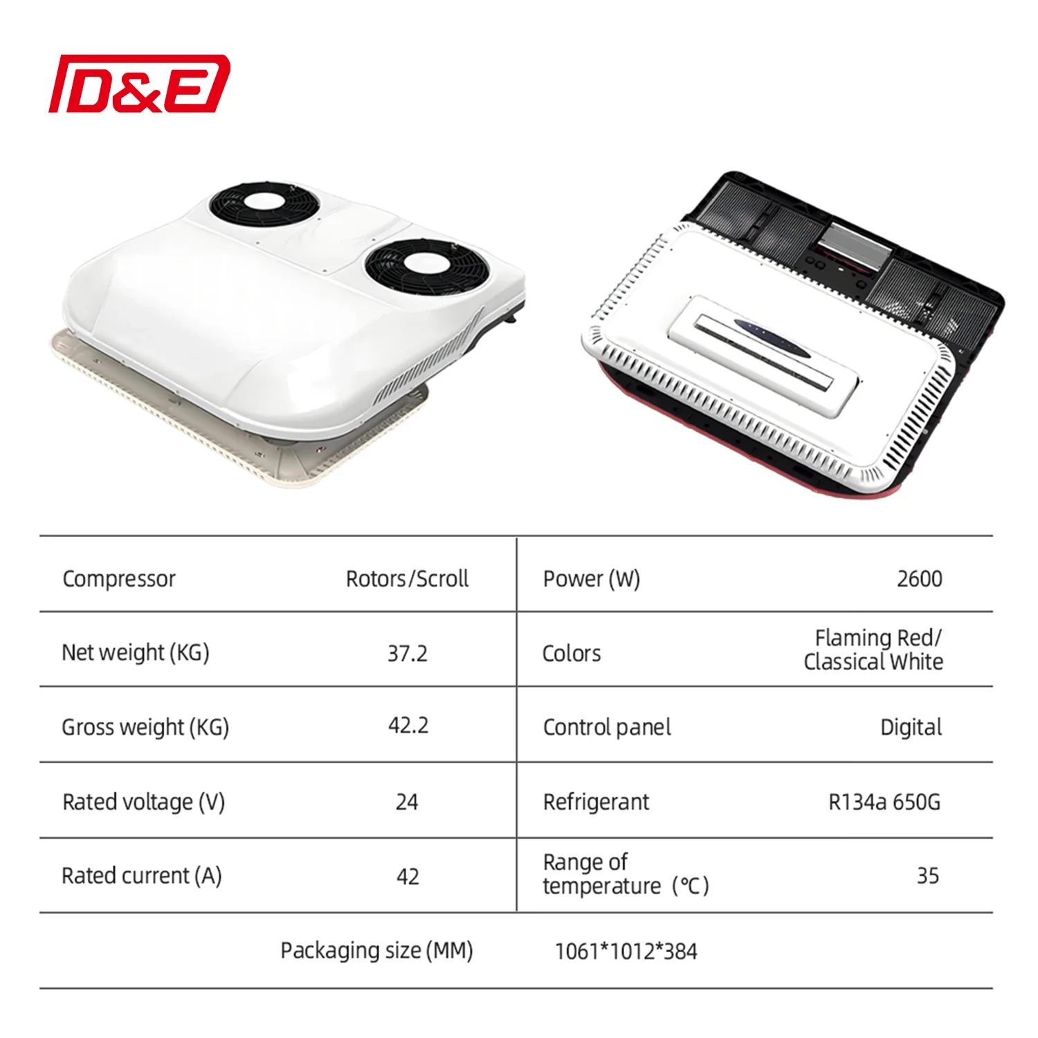 High Efficiency Refrigeration 24V Parking Air Conditioner For Trucks And Vans Suitable For Long Distance