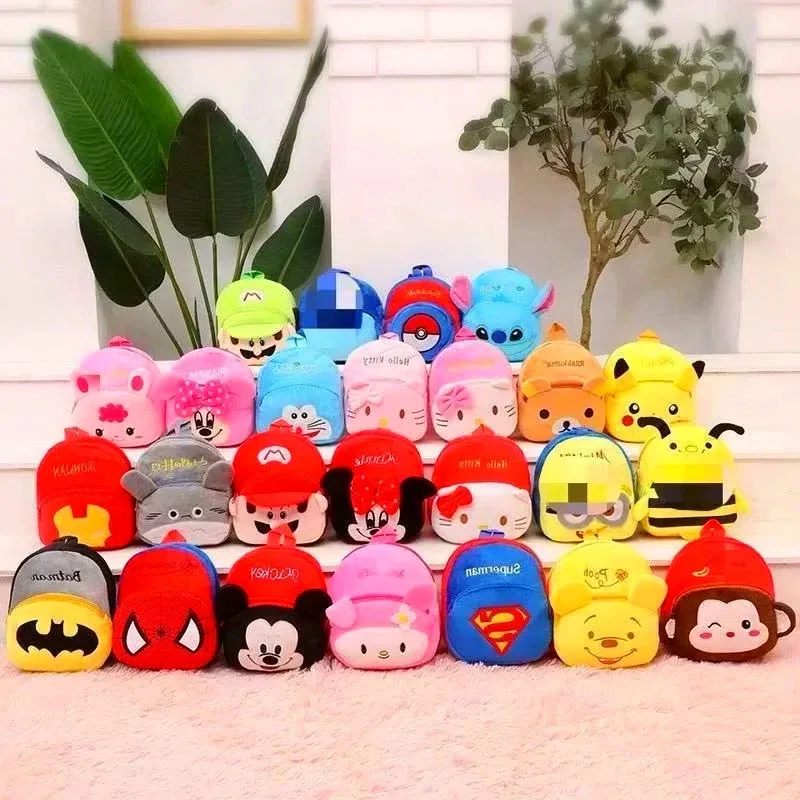 

Disney Marvel Avengers Spider-man Plush Backpack Kids Bags Ironman Spiderman Captain America Heroes Kindergarten Shoolbag 25cm