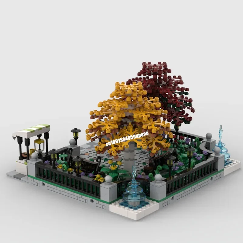 Nieuwe 1191 Stuks Stad Hot Selling Street View Moc Modulaire Boom Park Model Custom Puzzel Diy Creatieve Ideeën Kinderen Speelgoed verjaardagscadeau