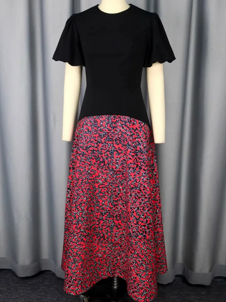 

Африканские платья для женщин, элегантное плиссированное платье макси с короткими рукавами, традиционная африканская одежда для женщин, Fairy Dreaes