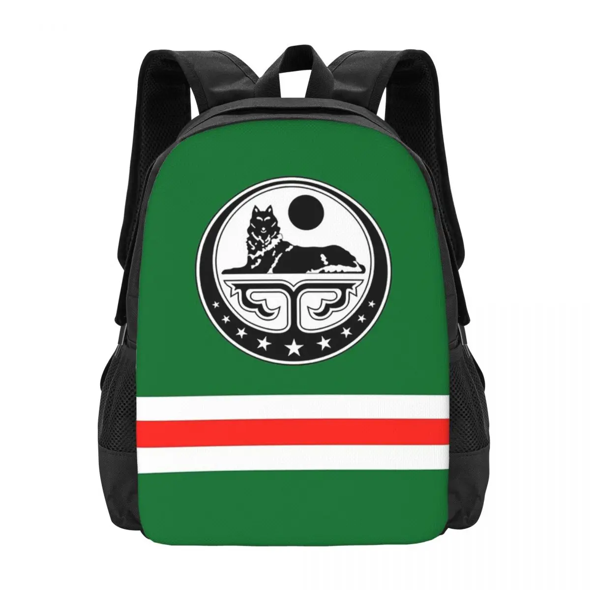 

Chechen Borz Wolf Coat Of Arms Of Chechnya Backpack Hot Sale Daypack Kids BookBag School Bag Shoulder Bags for Men Women