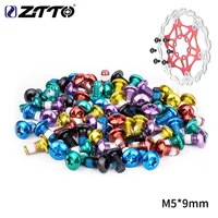 ZTTO 12pcs Bicycle Brake Disc Screw M5x9mm T25 MTB Road Bike Rotor Bolt Stiffen Colorful Rainbow Torx Bolts Steel Socket