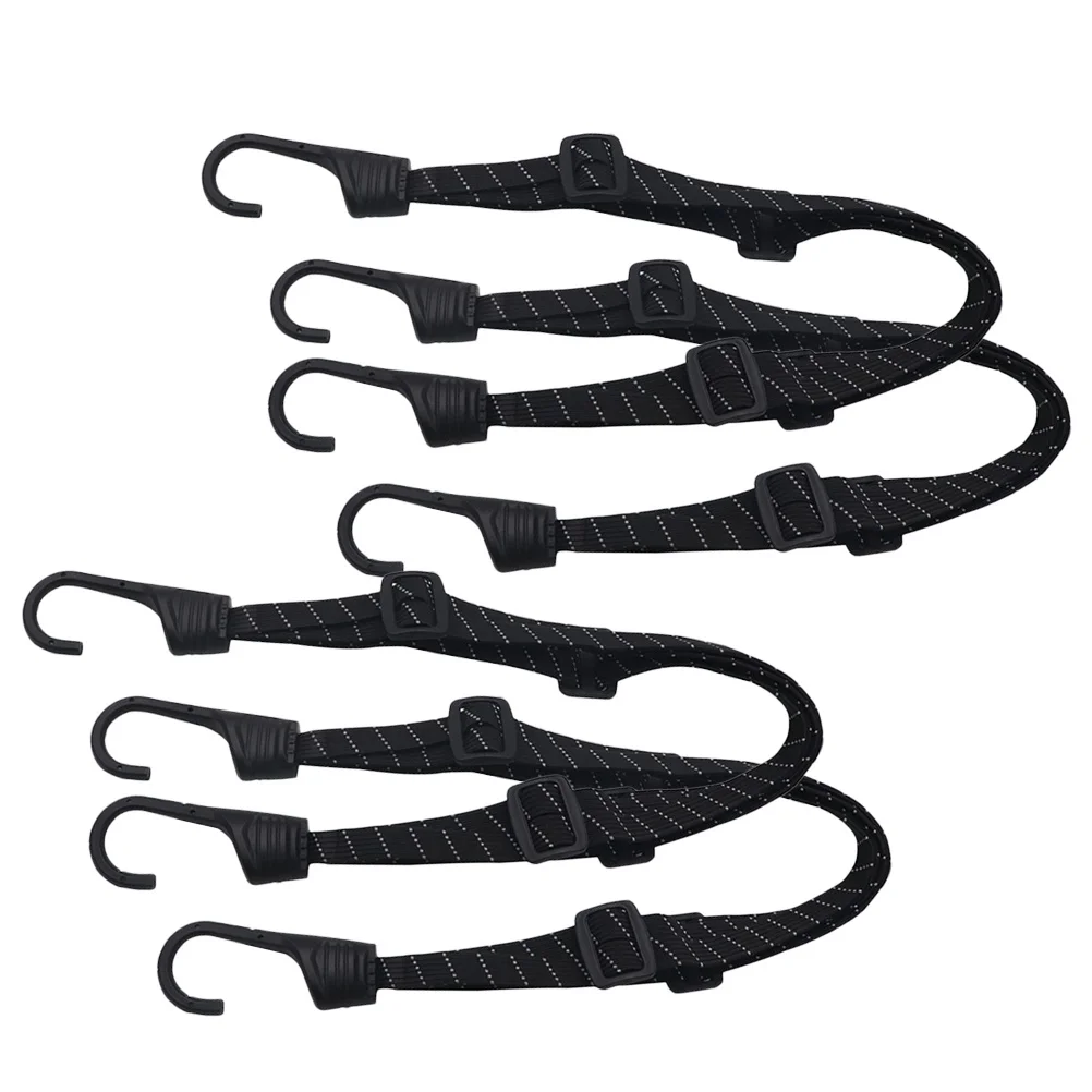 

4Pcs Heavy-Duty Nylon Cord Adjustable Straps Cargo Binding Belt Hooks for Bike Motorcycle Luggage Fixing Rope Cargo Straps